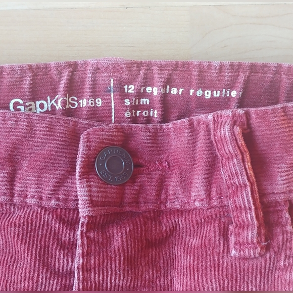 Gap Kids Slim Red Velvet Pants size 12 - Picture 2 of 5